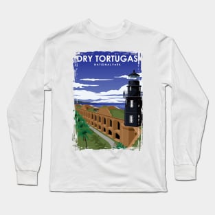 Dry Tortugas National Park Travel Poster Long Sleeve T-Shirt